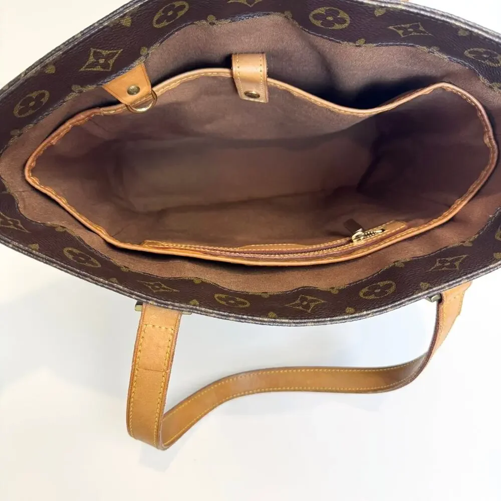 Louis Vuitton Brown Monogram Canvas Vavin GM Tote Bag LV Leather Shoulder Bag